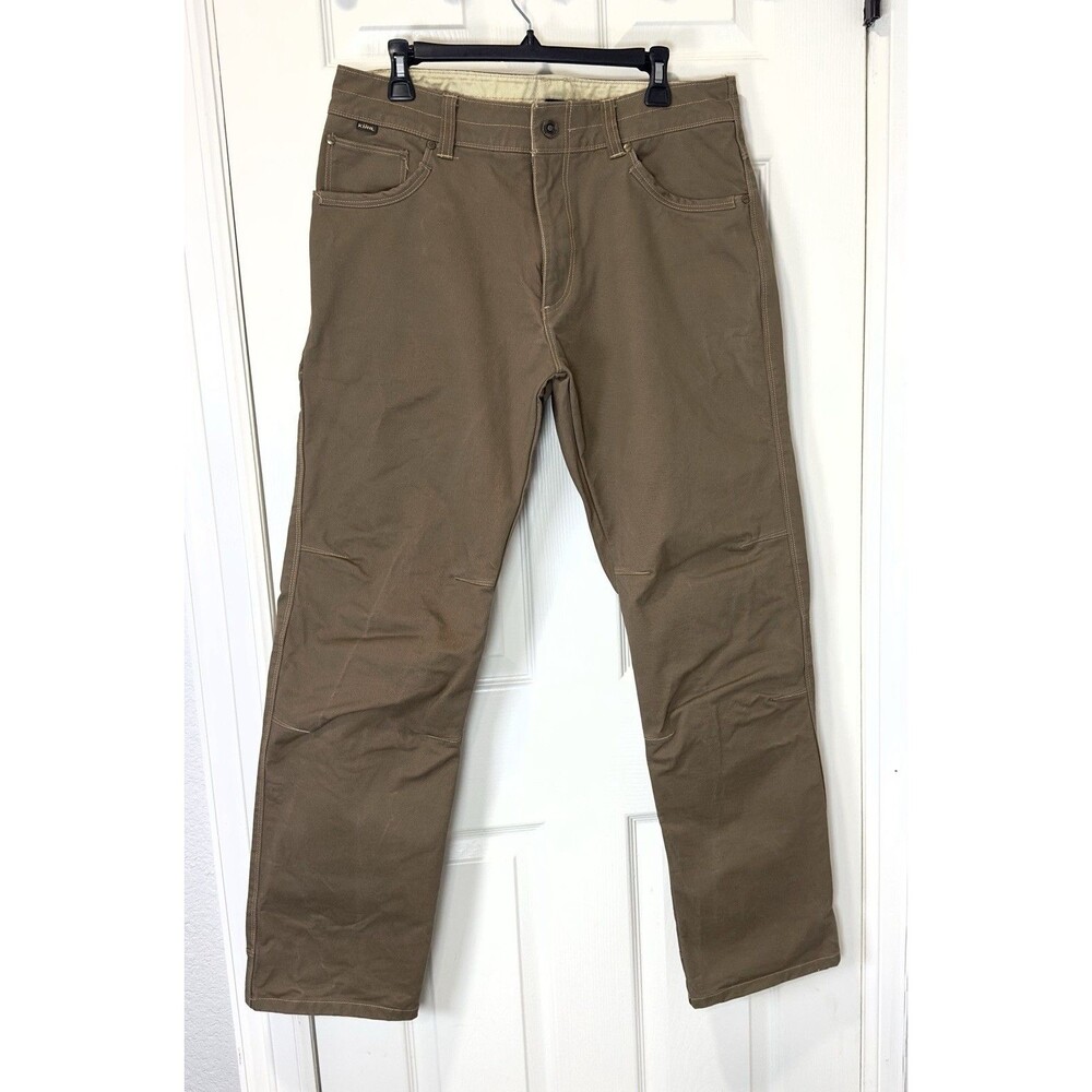 KÜHL RYDR Men’s 34x32 Brown VTG Patina Dye Heavy Twill Work Pants Hiking Outdoor